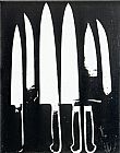 Famous White Paintings - Knives black and white